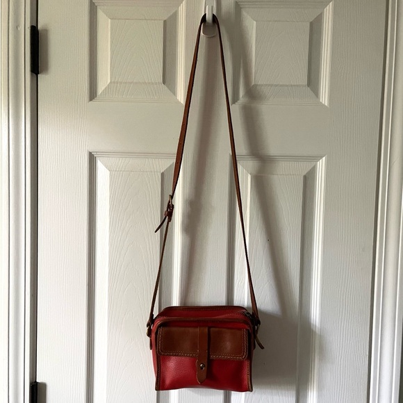 Madewell Small Crossbody Red Leather Purse Rectangle Minimalist Simple - Picture 10 of 15